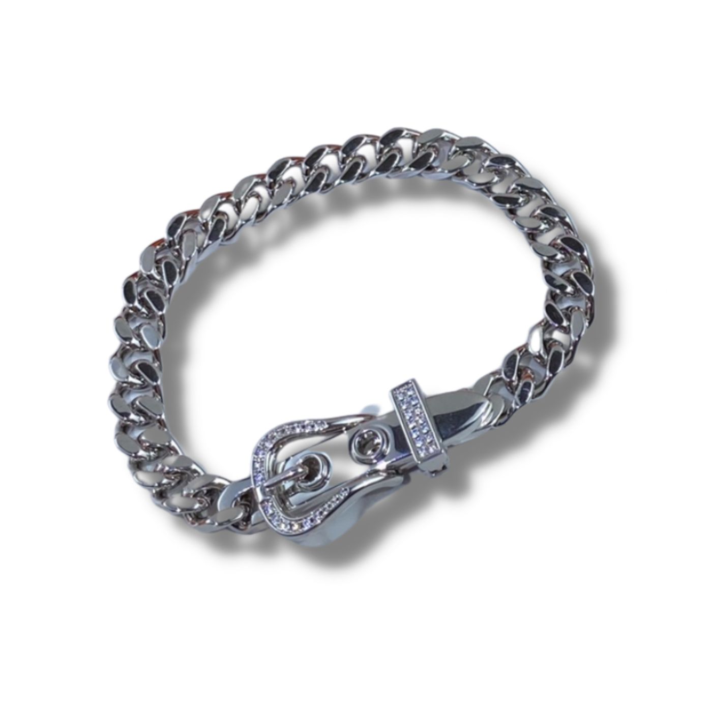 H**me5 Gourmette Beaded Bracelet Silver