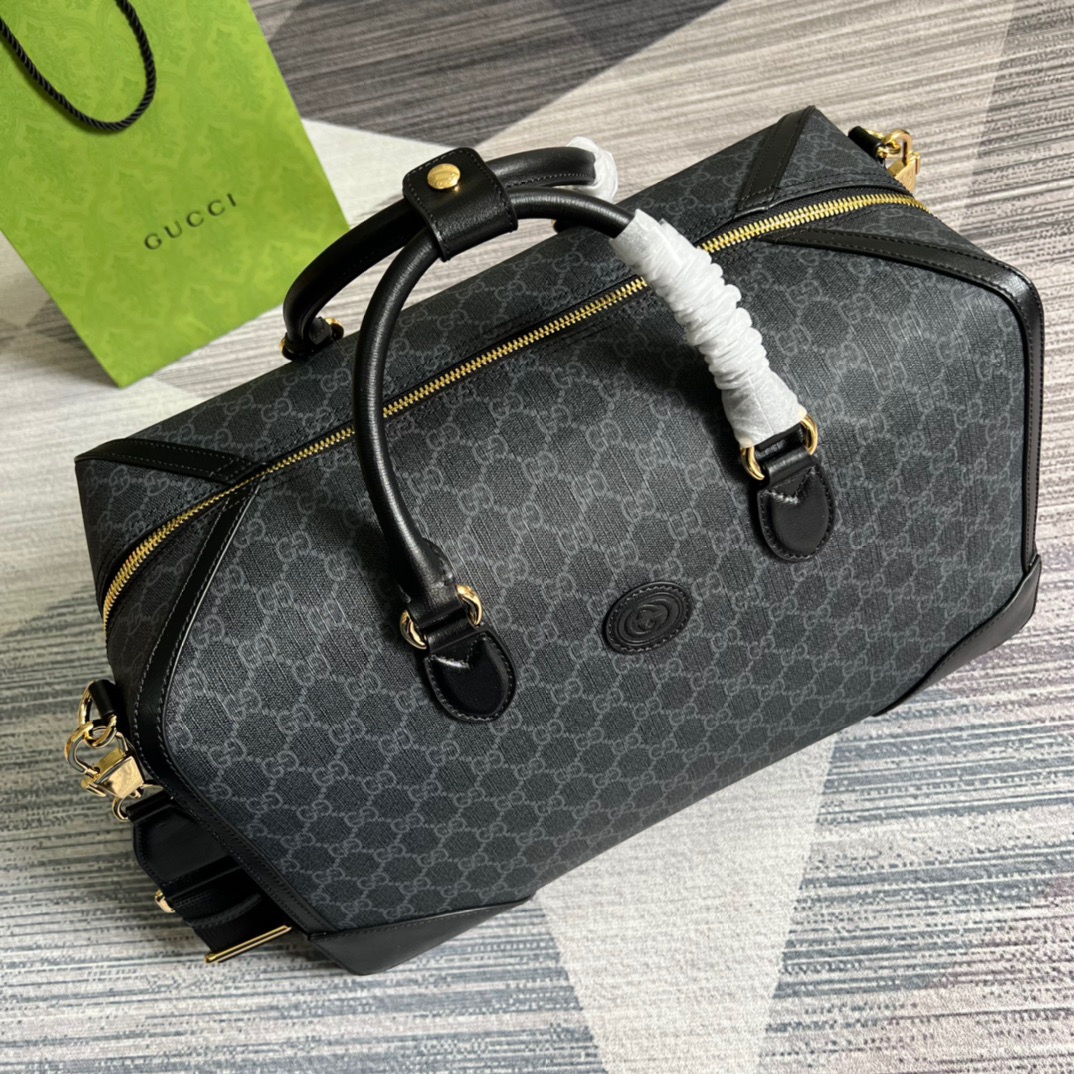 Gvc*1 Duffle Bag With Interlocking G Black 16.5in/42cm ‎696014 92THF 1000