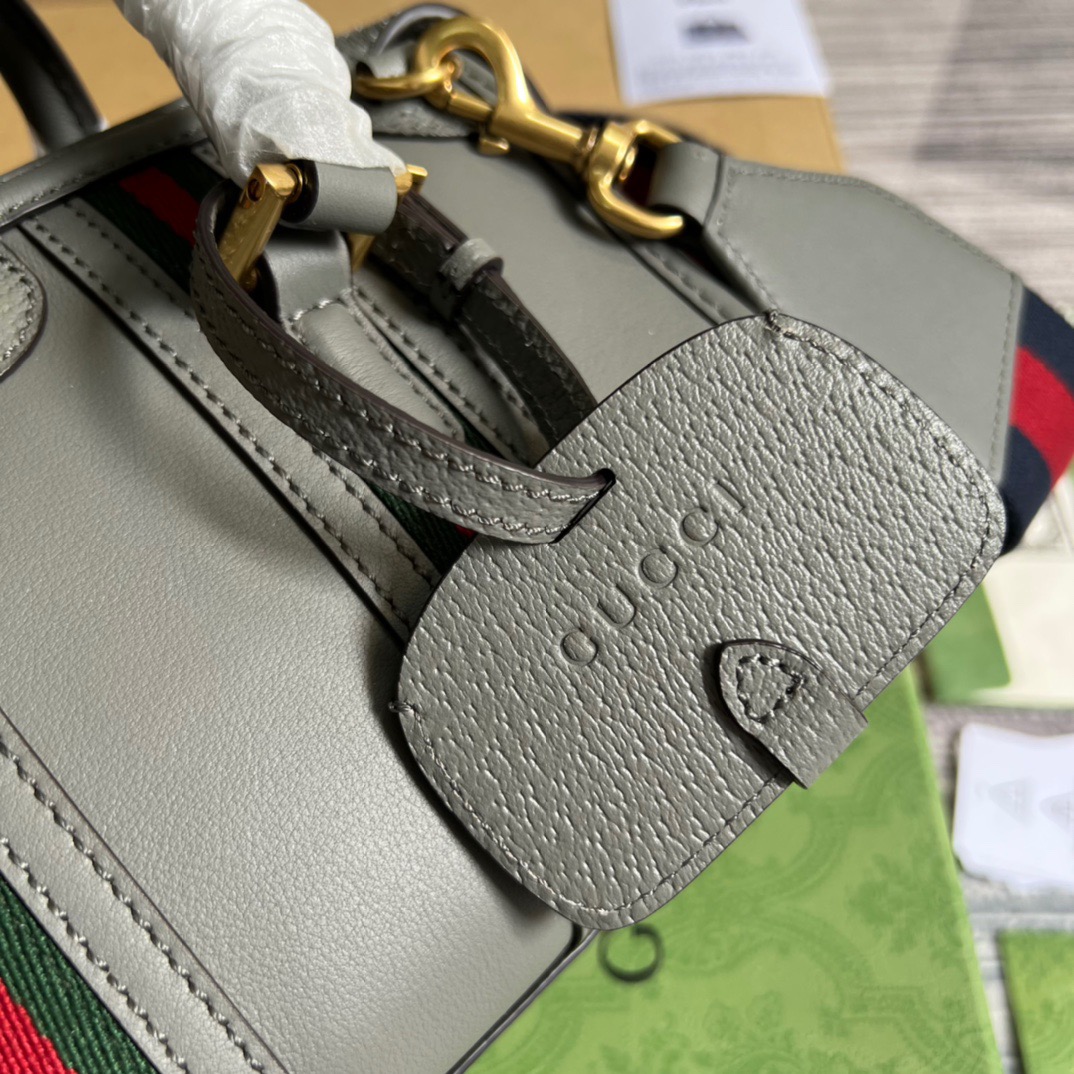 Gvc*1 Mini Top Handle Bag With Double G White/Grey For Men 8.7in/22cm