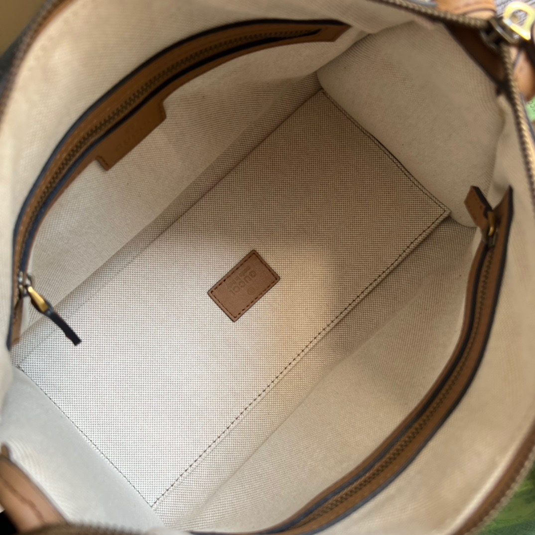 Gvc*1 Small Bauletto Top Handle Bag With Double G White/Brown For Men 10.6in/27cm