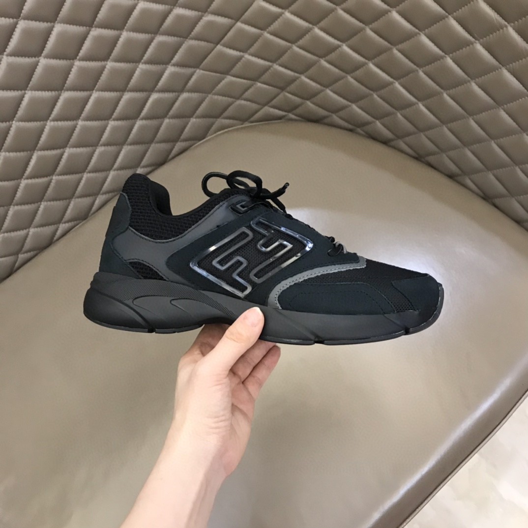 FD F**di Faster Trainers Sneakers Black For Women 7E1555AKX6F1ICG