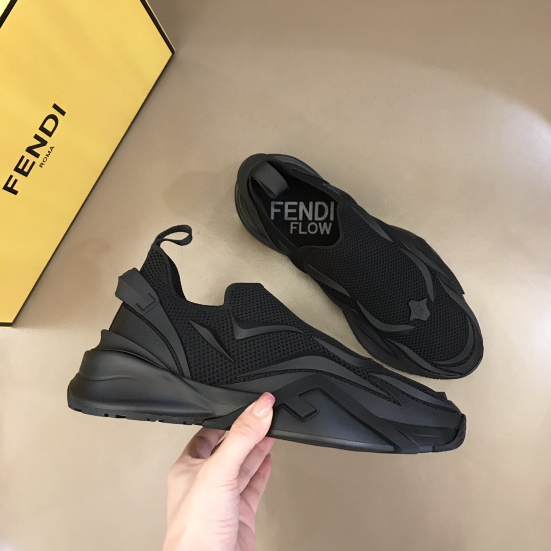 FD F**di Flow Running Sneakers Black For Women 7E1504AHI8F0ABB