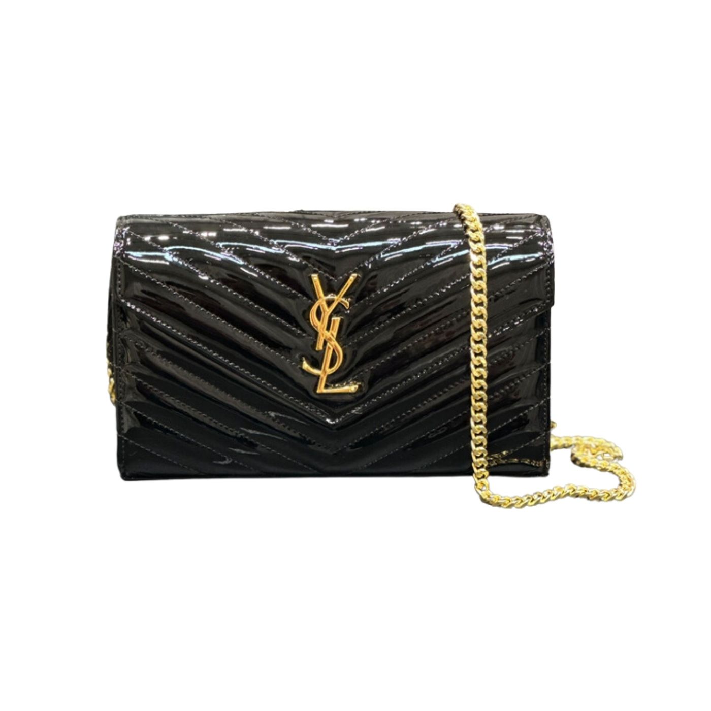 Sa1nt Lau*nt Envelope Small Bag Black For Women‎ 8.5in/22.5cm