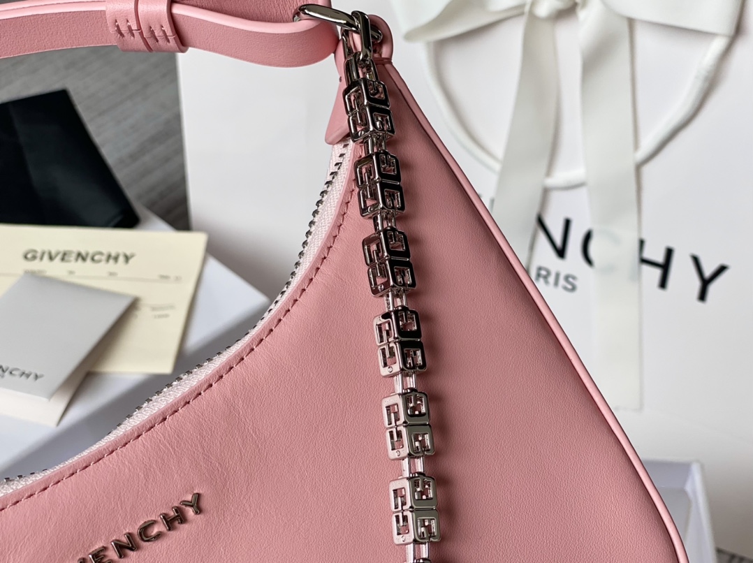 Givenchy Small Moon Cut Out Bag Black/Pink/Cream/Brown/Grey/Dark Grey For Women‎ 9.8in/25cm BB50LGB1A4-001