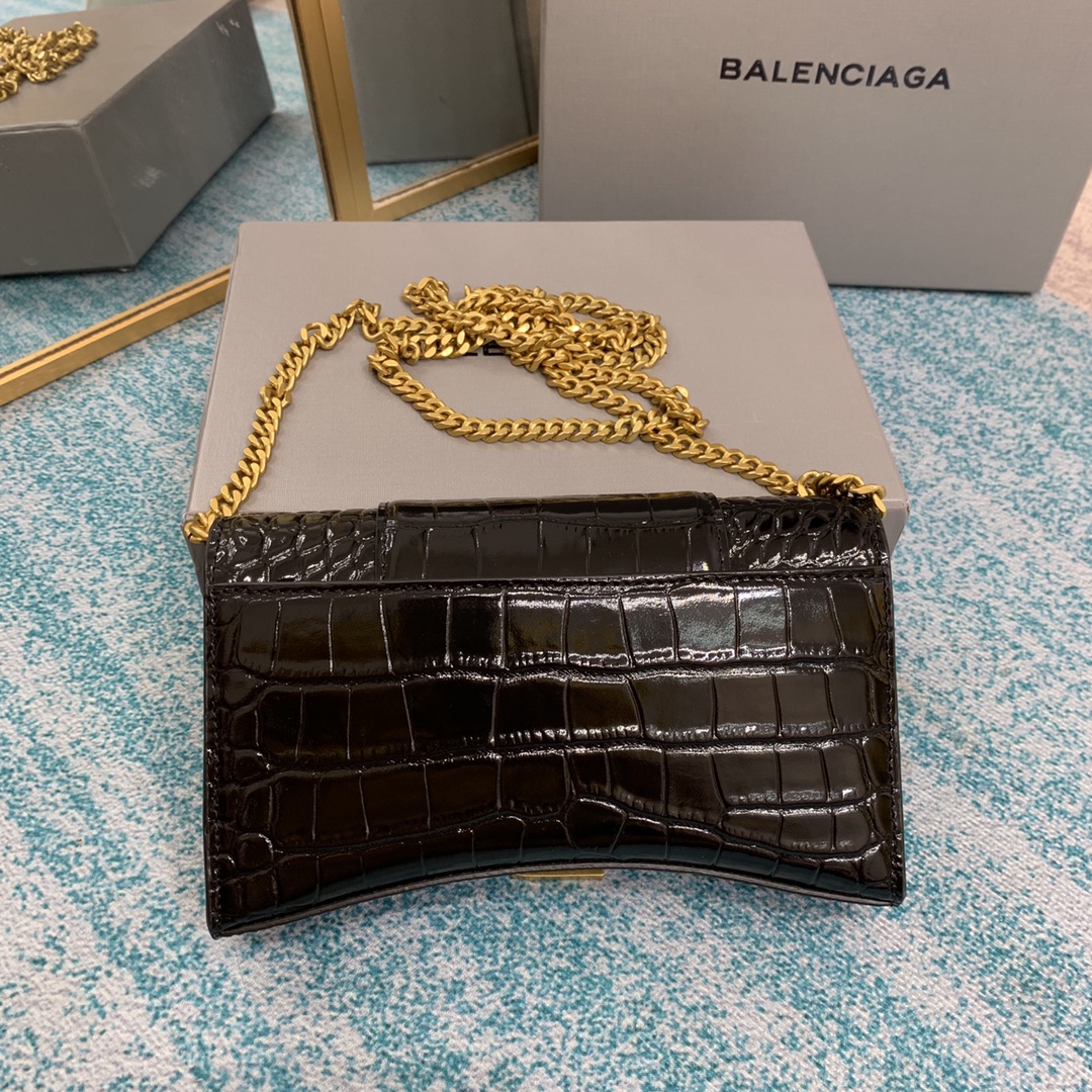 Ba1en*iaga Hourglass Wallet Pink/Burgundy/Dark Green/Black For Women‎ 7.6in/19cm 6560501LRGM6310