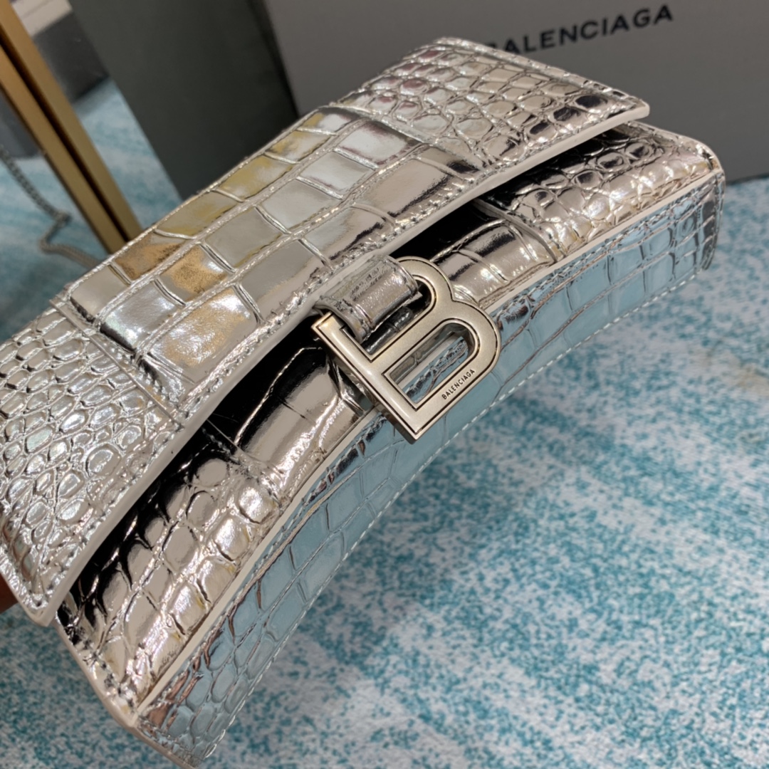 Ba1en*iaga Hourglass Wallet Silver/Grey/Gold/Green/Black For Women‎ 7.6in/19cm 6560502UDF71000