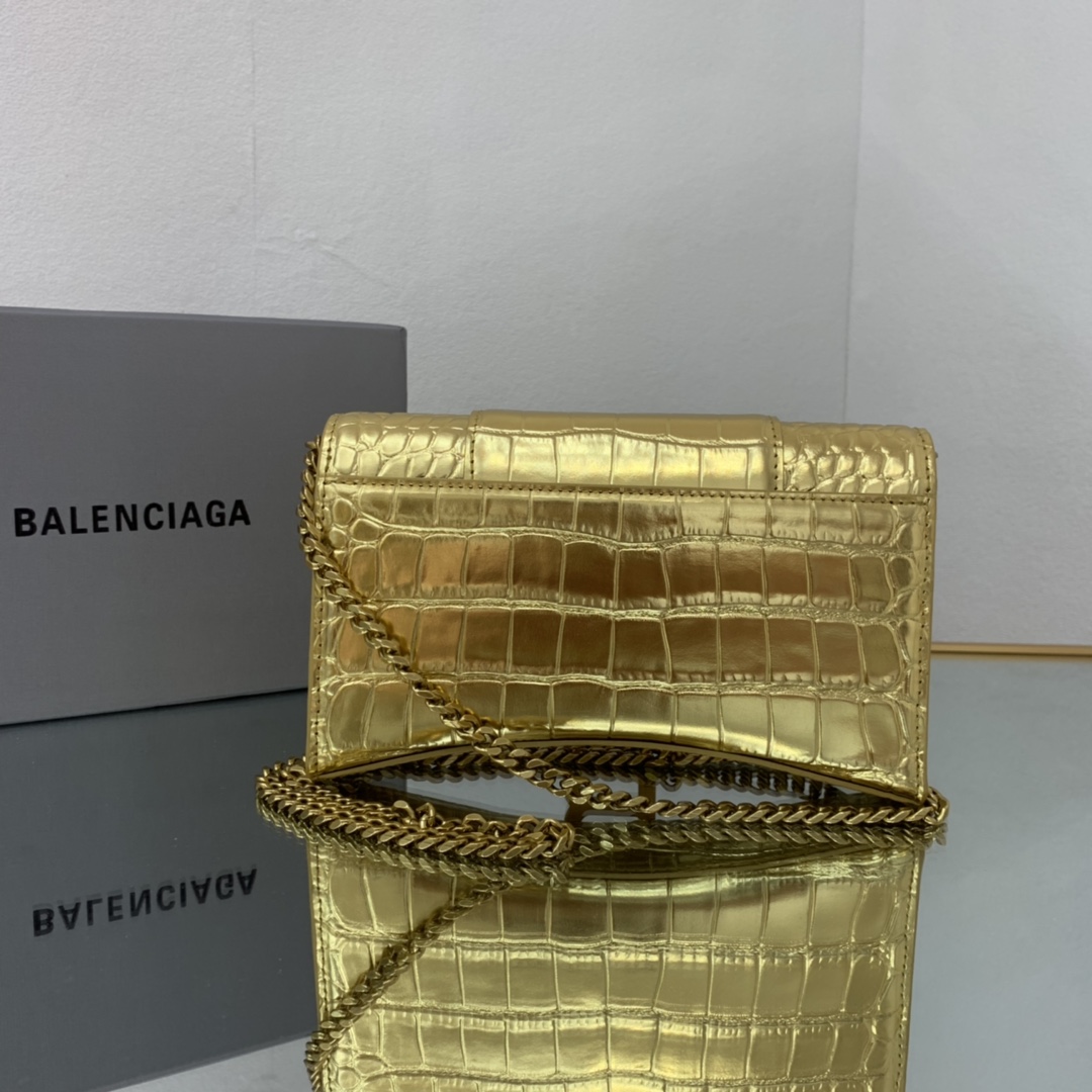 Ba1en*iaga Hourglass Wallet Silver/Grey/Gold/Green/Black For Women‎ 7.6in/19cm 6560502UDF71000