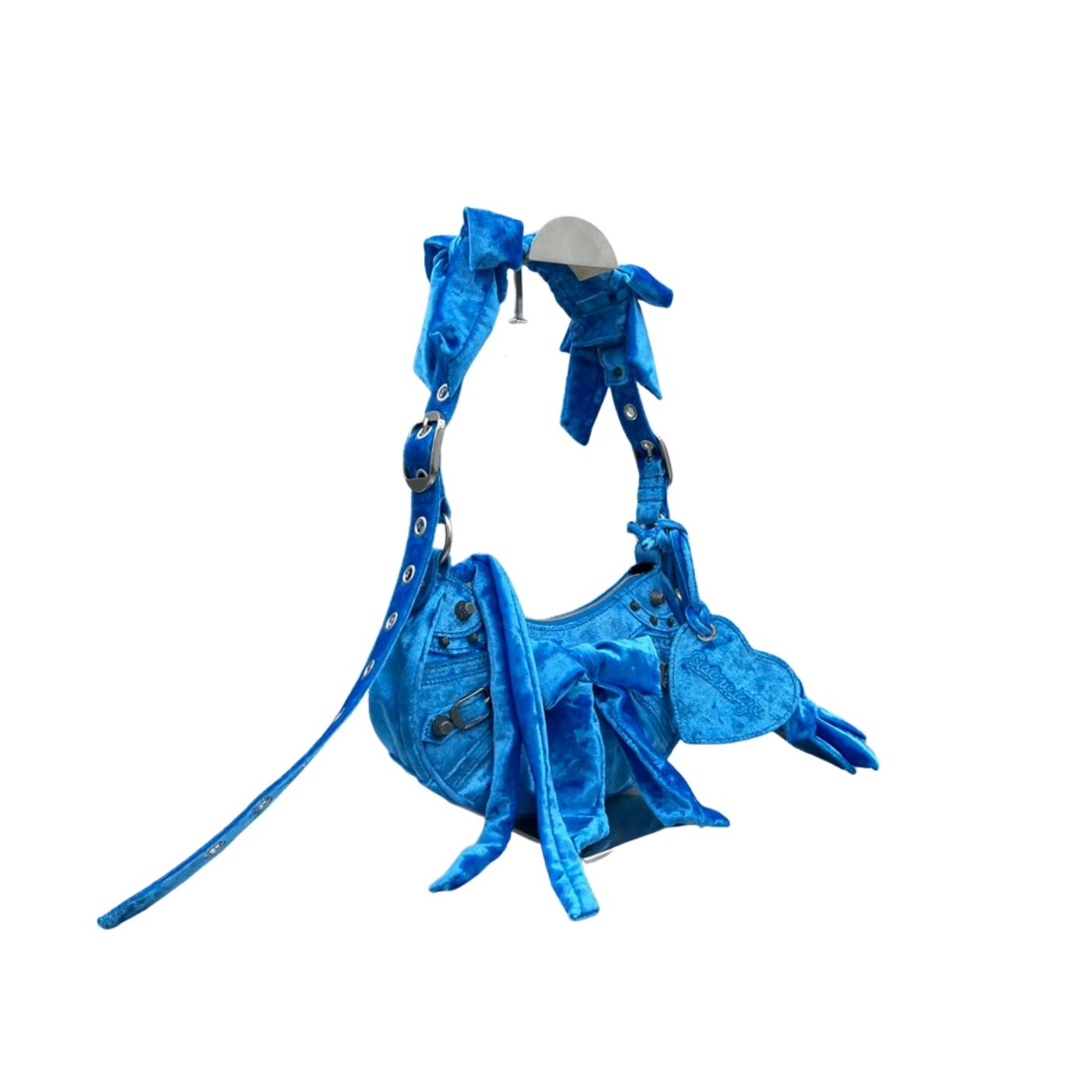 Ba1en*iaga Le Cagole XS Shoulder Bag Blue For Women 10.2in/25.9cm