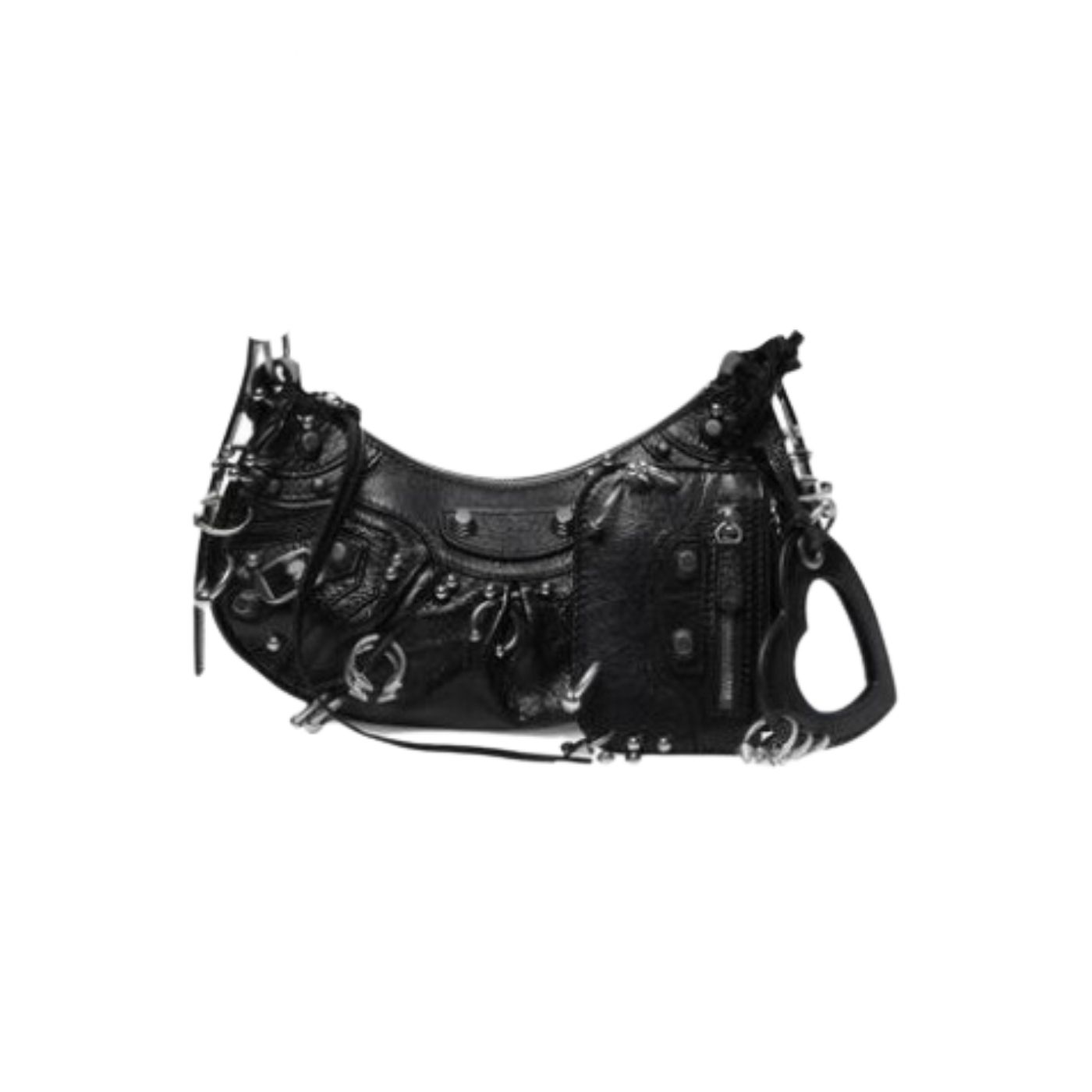 Ba1en*iaga Le Cagole XS Shoulder Bag Black/White For Women 10.2in/26cm 671309210G81000