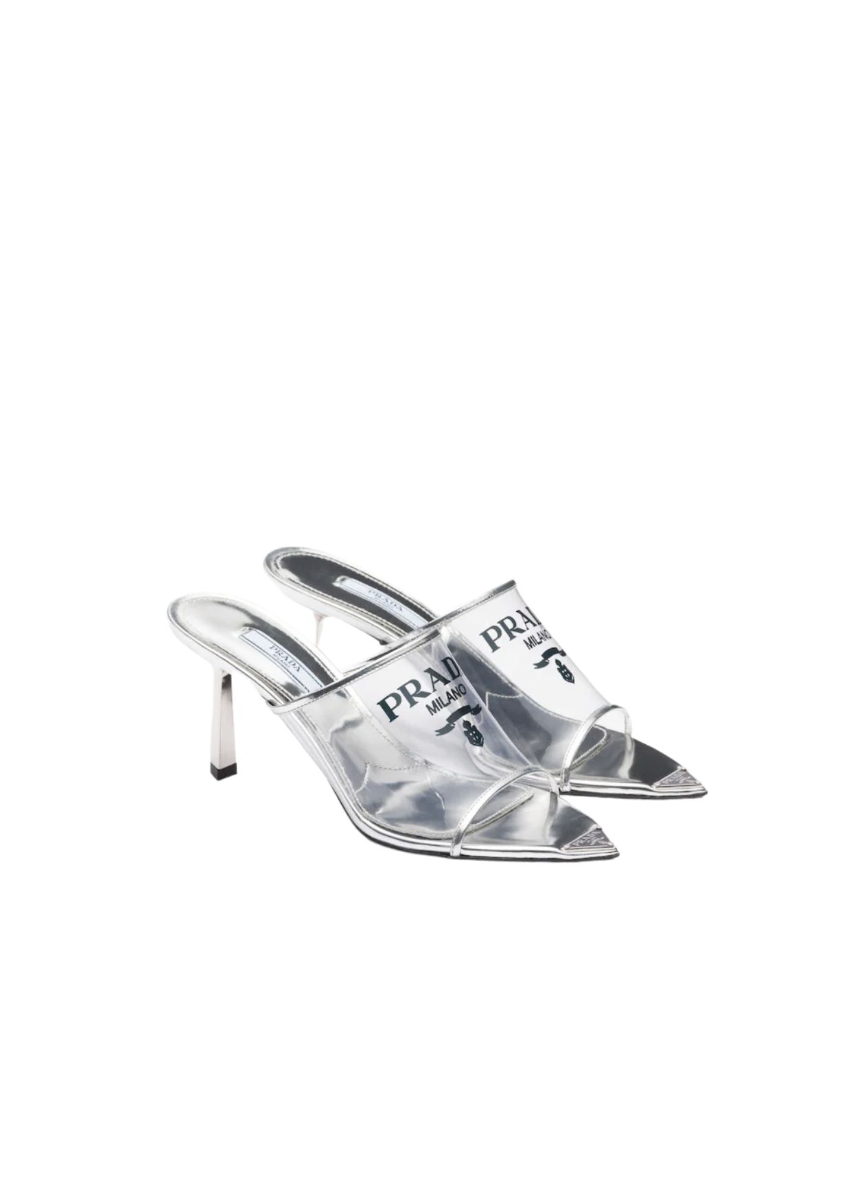 Logo-print Plexiglas High-Heel Slides For Women 1XX635_3LK3_F0118_F_075