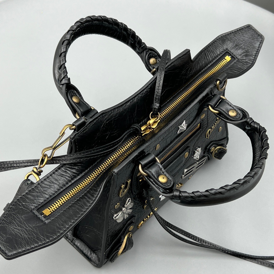 Ba1en*iaga Neo Cagole XS Handbag Black For Women‎ 10.2in/26cm