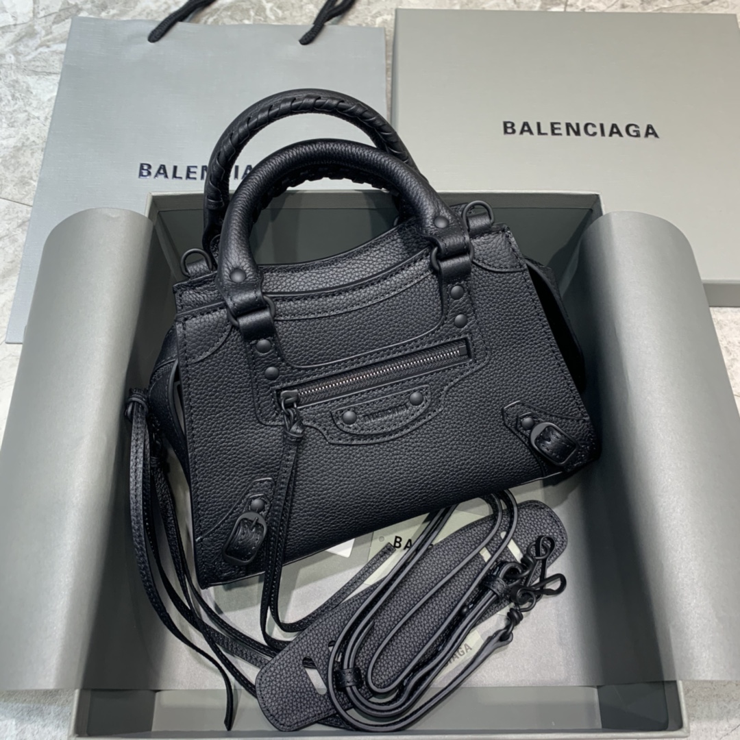 Ba1en*iaga Neo Classic Mini Handbag Black/Blue For Women‎ 8.6in/21.8cm 69806715Y471000