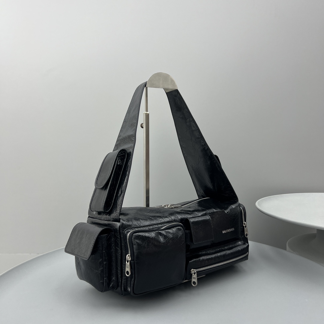 Ba1en*iaga S*perbusy Sling Bag Black For Women‎ 11.8in/30cm