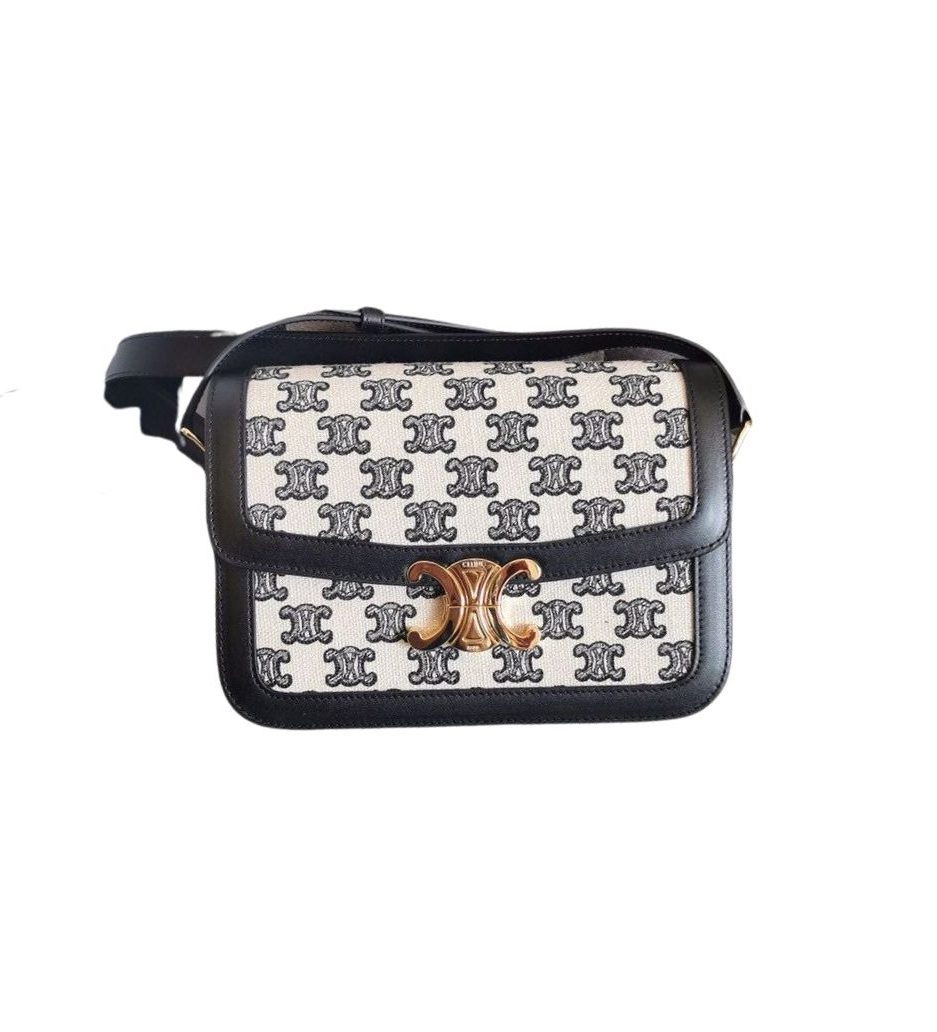Ce1i*e Teen Triomphe Bag Black/Brown For Women‎ 7in/18.5cm