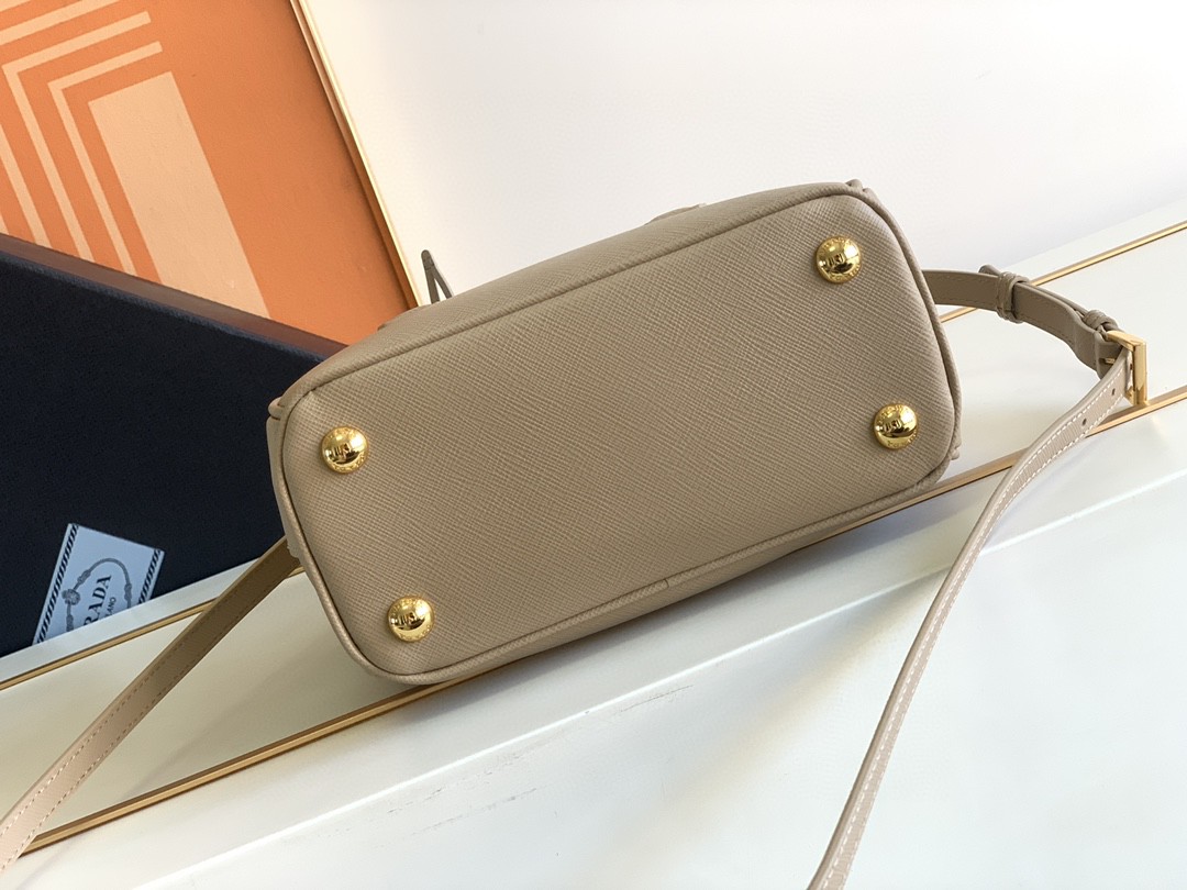 Pra*a Galleria Saffiano Mini Bag White/Beige/Blue/Dark Blue For Women 7.8 in / 20 cm 1BA906_NZV_F0009_V_EOM