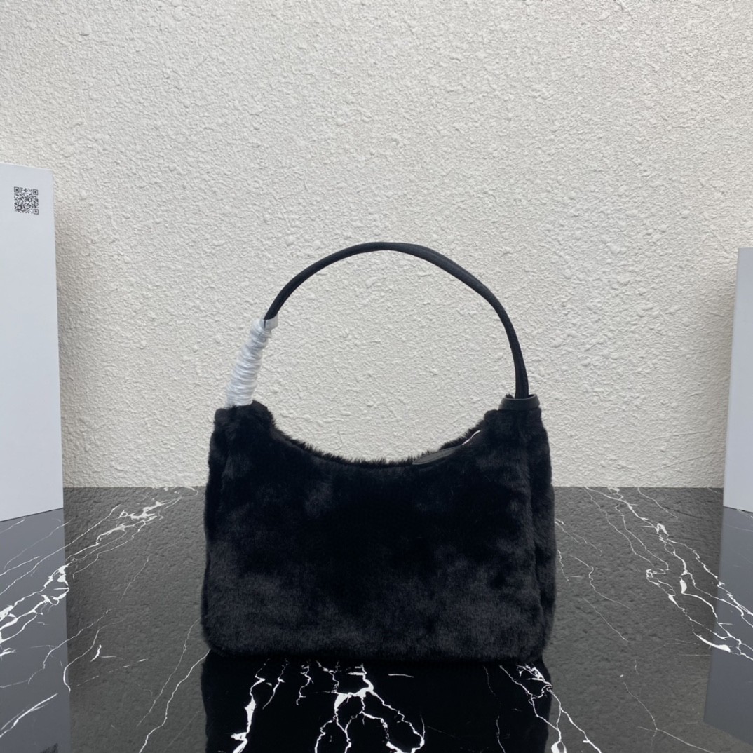 Pra*a Re-Edition 2000 Mini Bag Black/White/Pink For Women 8.6 in / 22 cm 1NE515_2DUE_F0002