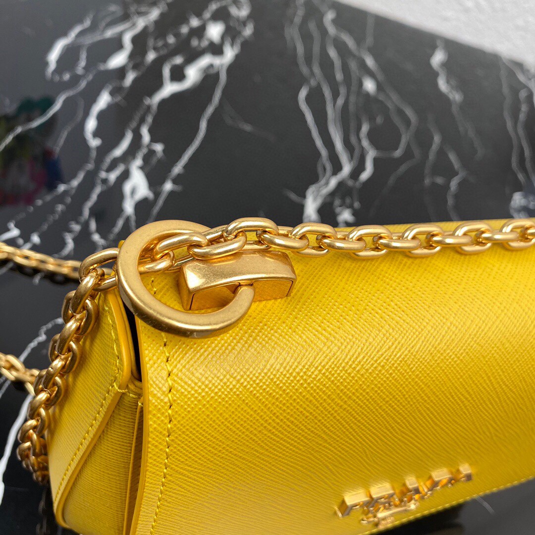 Pra*a Shoulder Bag Pink/Yellow/Blue For Women 8.6 in / 22 cm