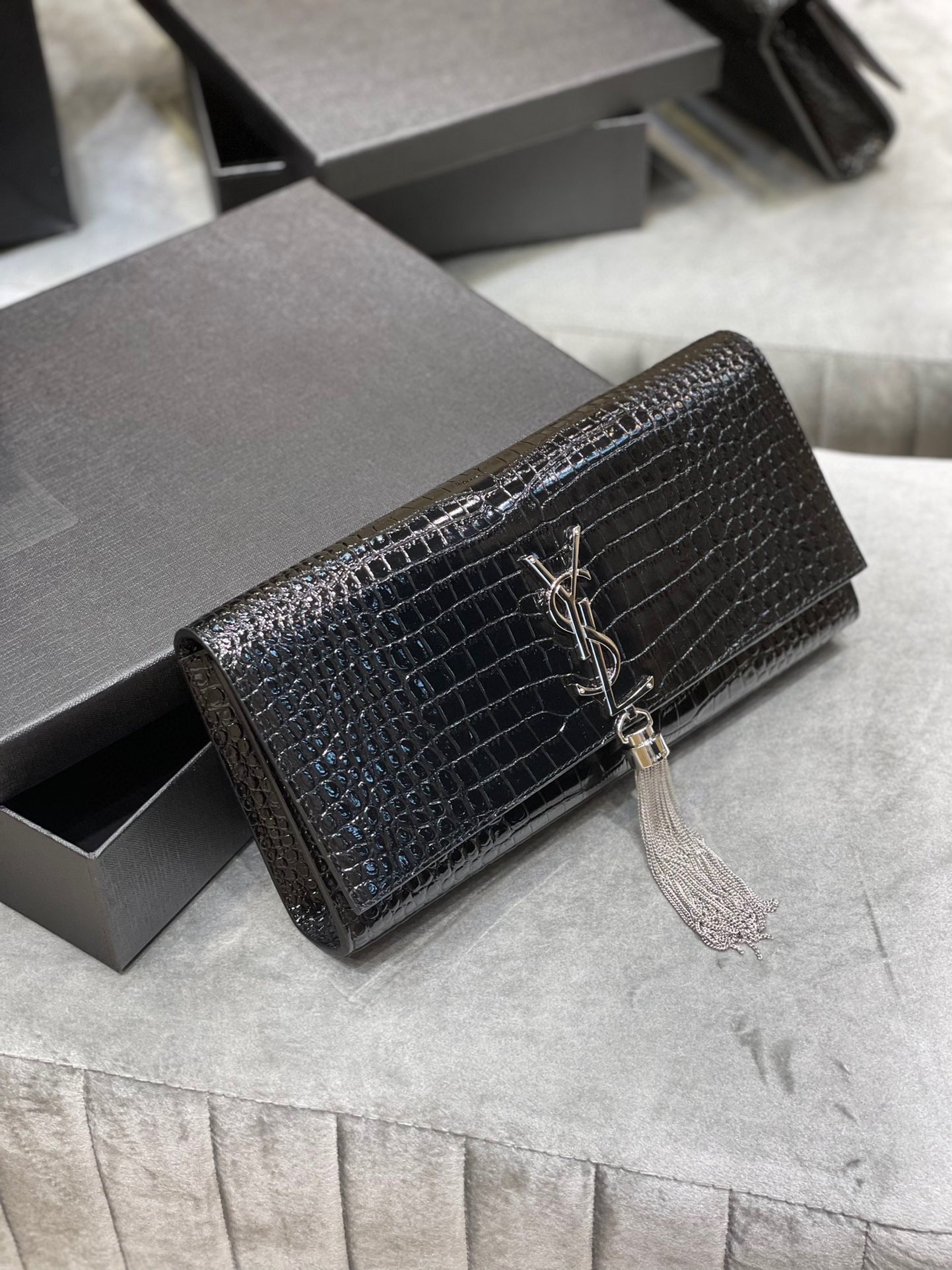 Sa1nt Lau*nt Kate 99 Chain Bag Black For Women‎ 12in/26cm