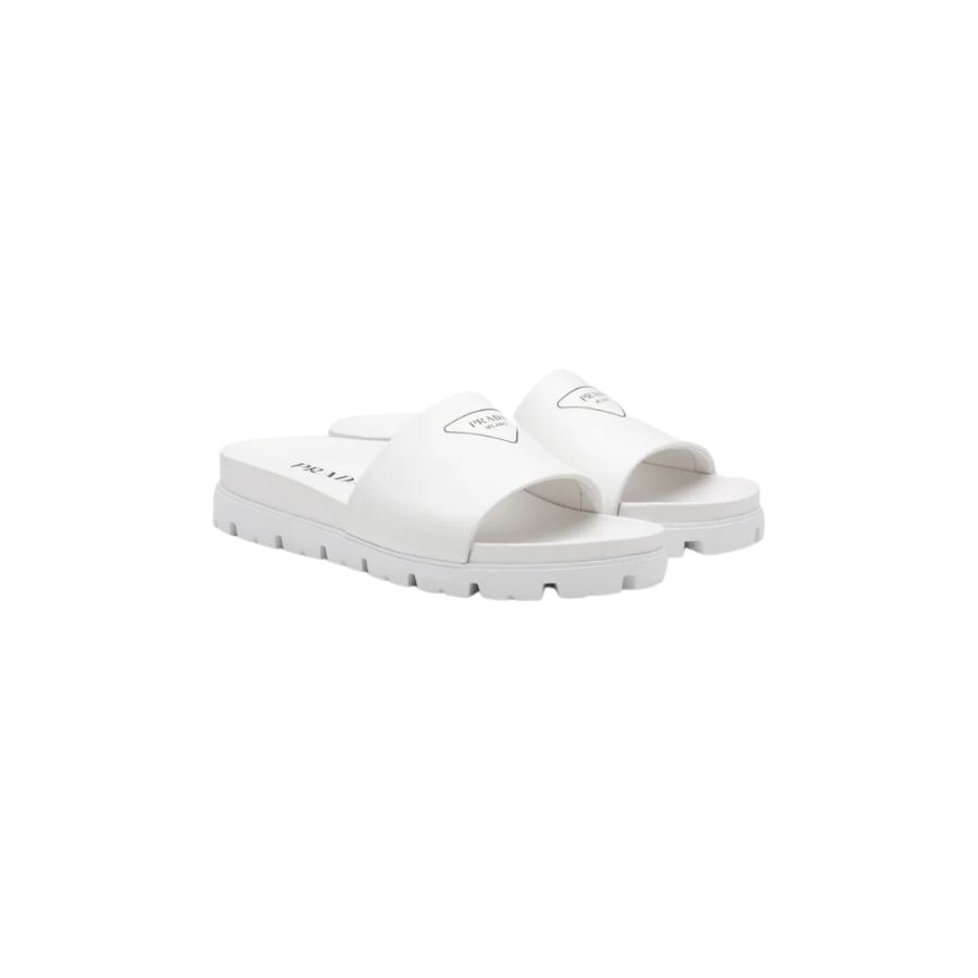 Pra*a Leather Slide Sandals For Men- 2X3060_A21_F0009