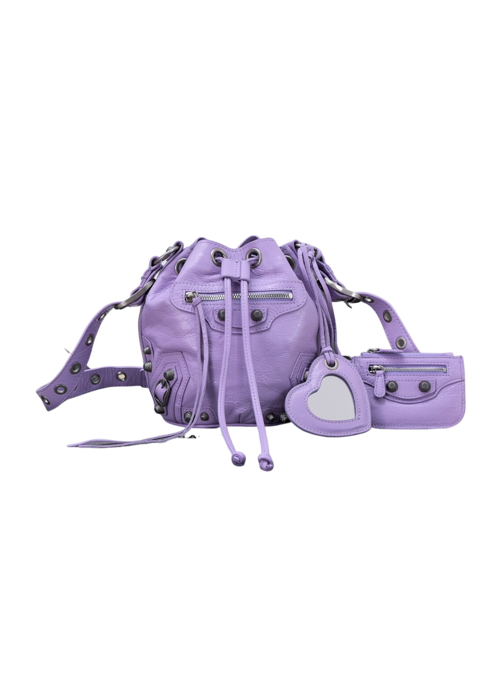 Ba1en*iaga Le Cagole Xs Bucket Bag Purple/Pink/Red/Blue/Green For Women 7.8in/20 cm