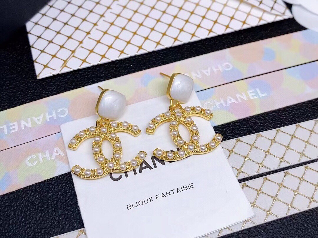 Ch**el CC Earrings Gold For Women