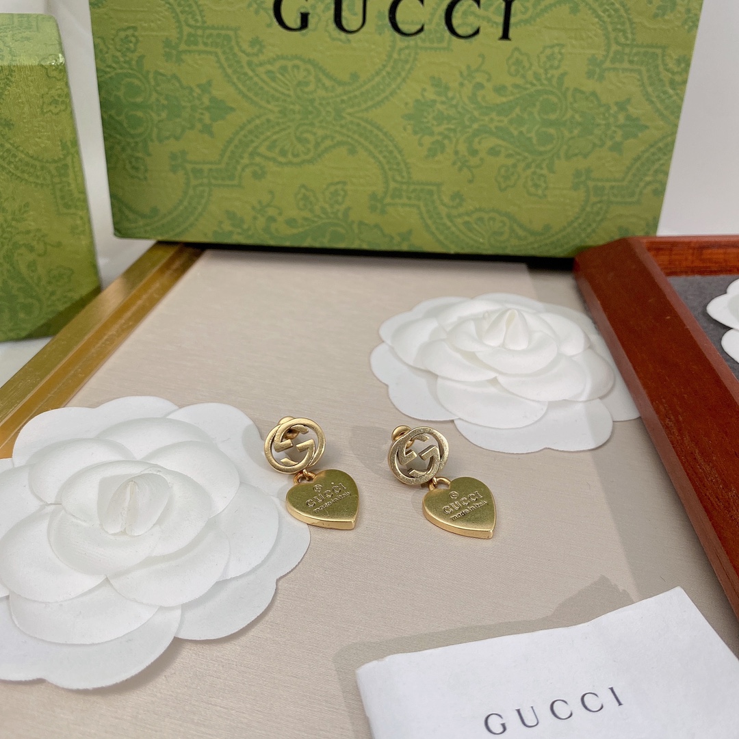 Gvc*1 Double G Earrings Gold For Women