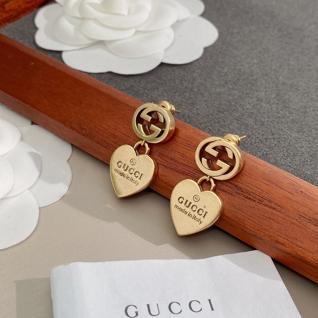Gvc*1 Double G Earrings Gold For Women