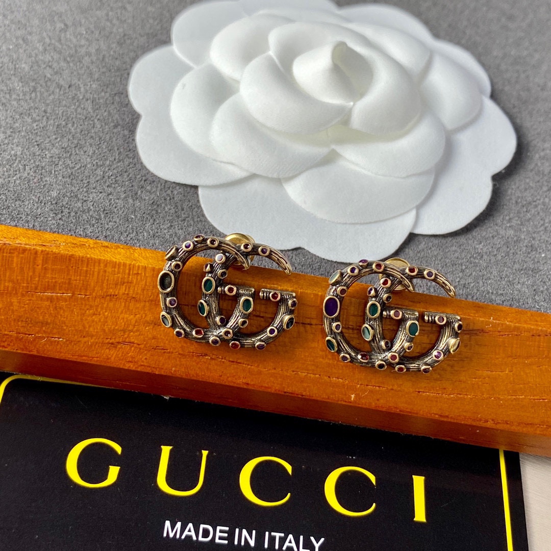 Gvc*1 Double G Earrings Gold For Women