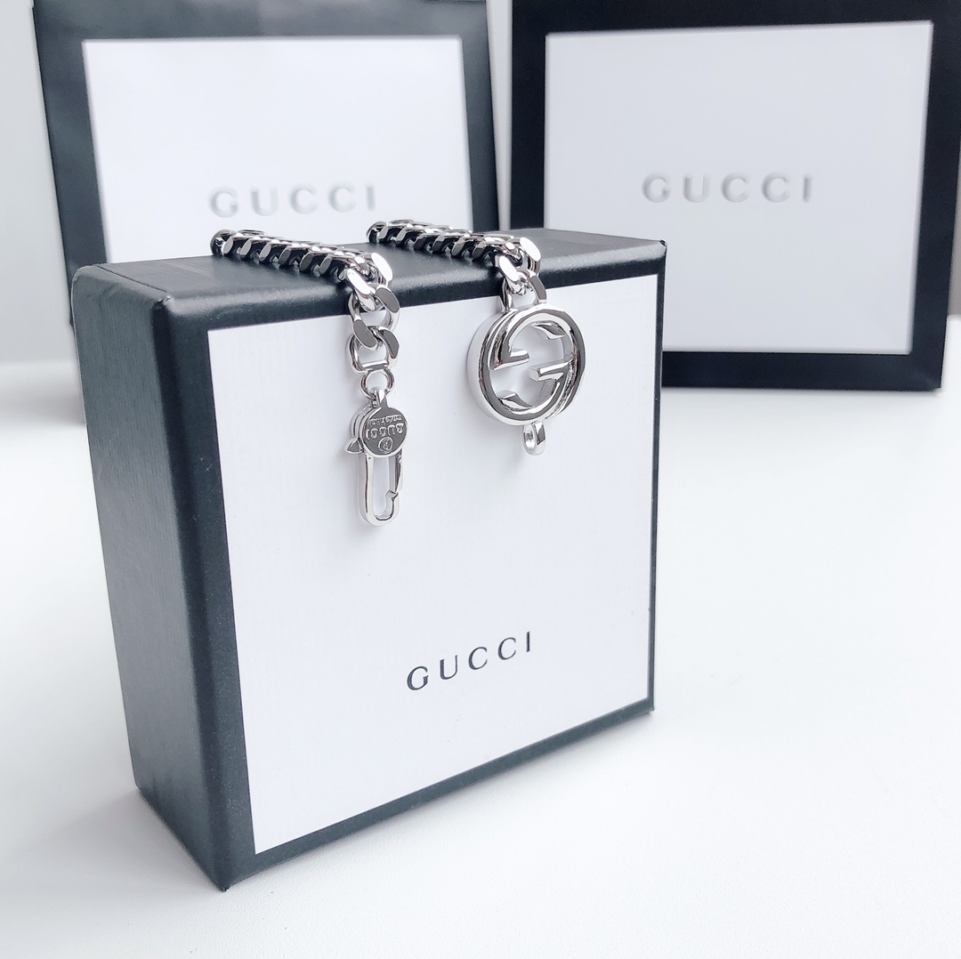 Gvc*1 Double G Flat Bracelet Silver For Women