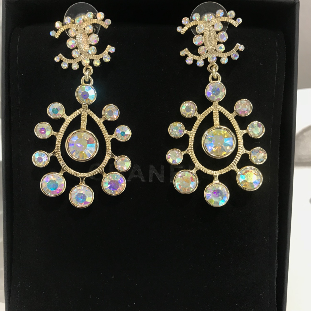 Ch**el Round Earrings Gold For Women