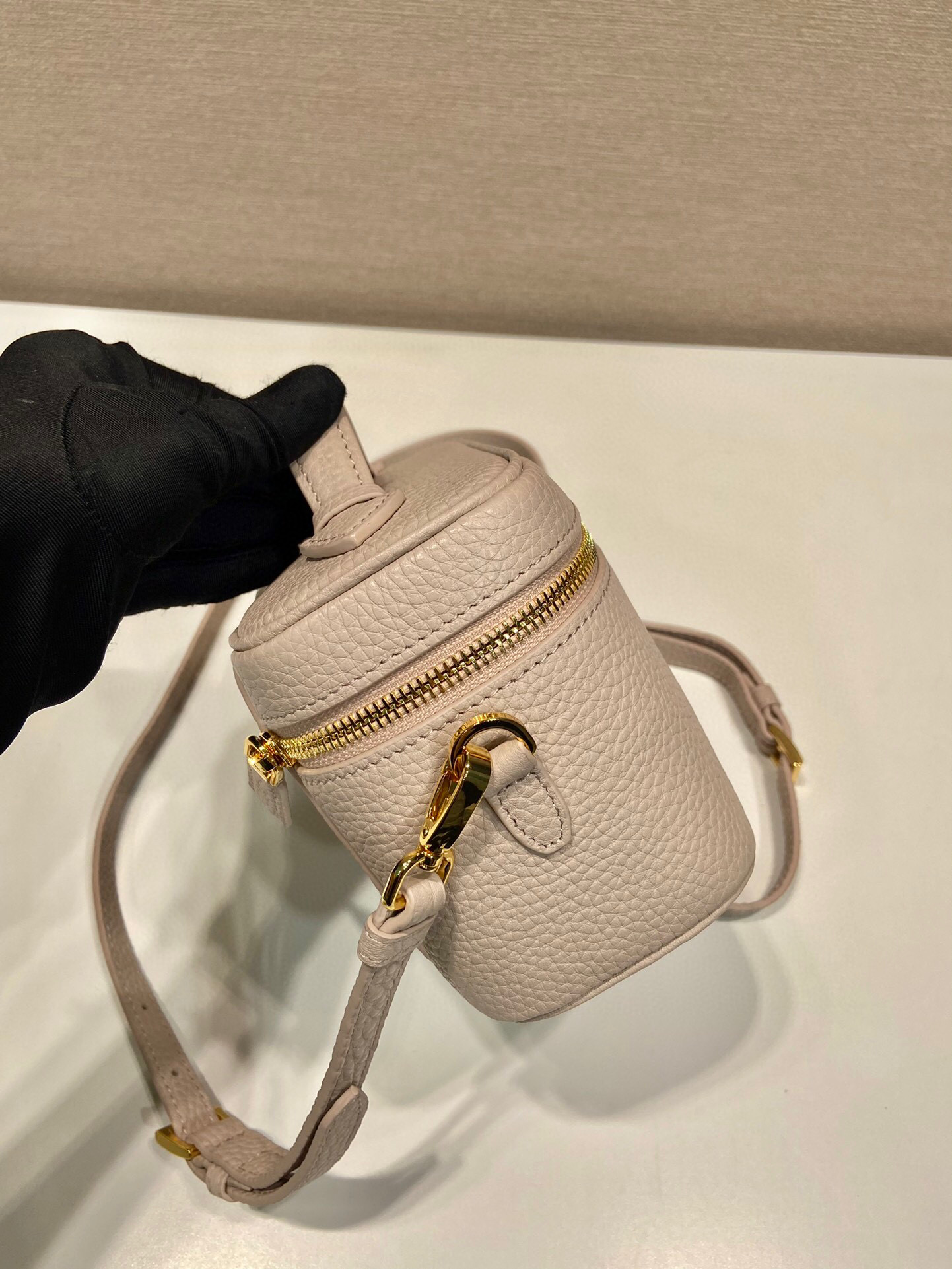 Pra*a Mini Bag In Beige For Women 7.1in/ 18cm 1BH202_2DKV_F0GCN_V_OOM