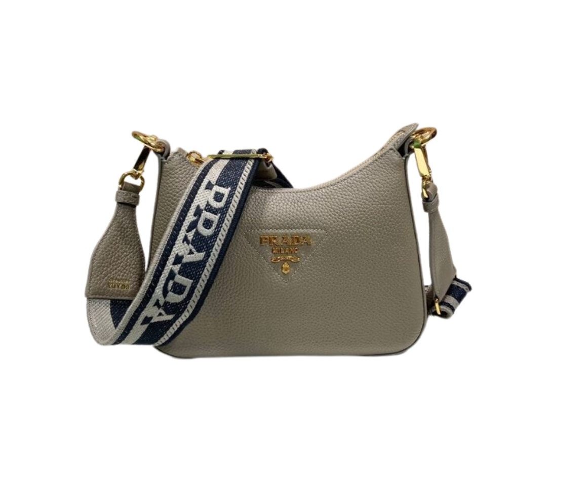 Pra*a Shoulder Bag In Grey For Women 9.5 in/ 24 cm 1BH193_2DKV_F0JDS_V_3OO