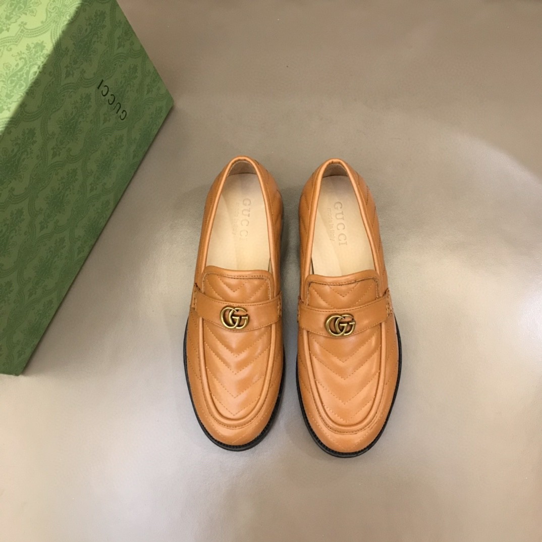 Gvc*1 Loafer With Interlocking G Light Brown For Men