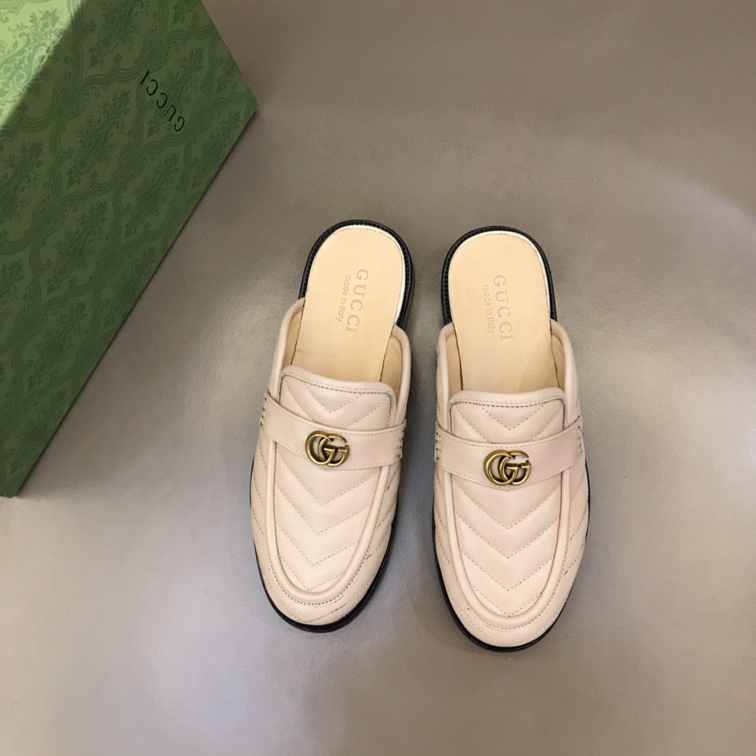 Gvc*1 Slipper With Interlocking G Beige For Men