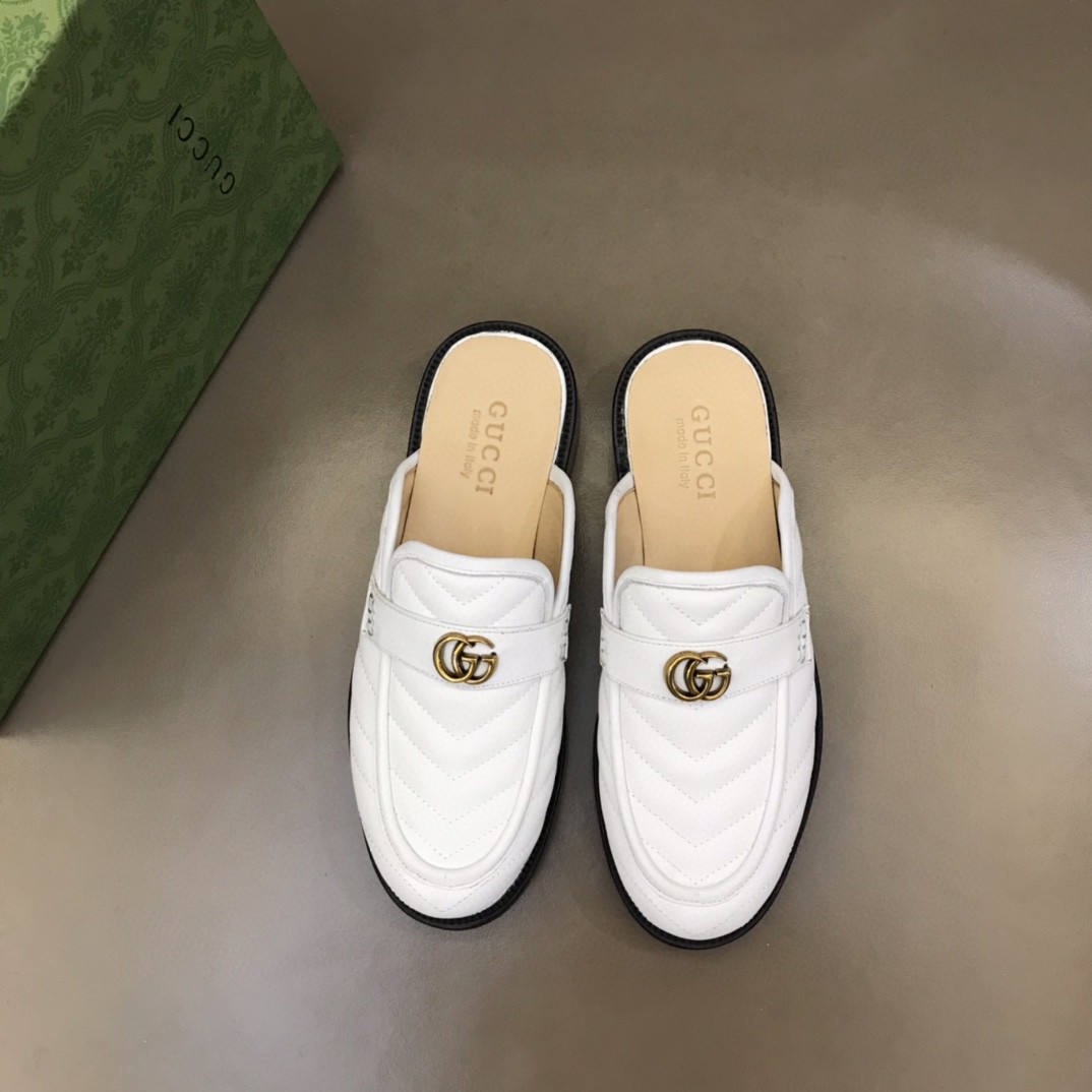 Gvc*1 Slipper With Interlocking G White For Men