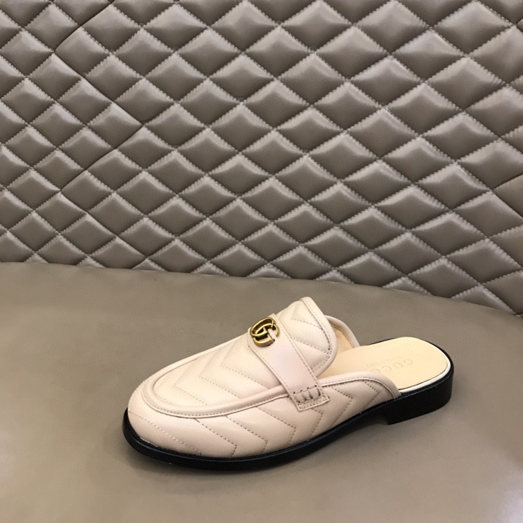 Gvc*1 Slipper With Interlocking G Beige For Men