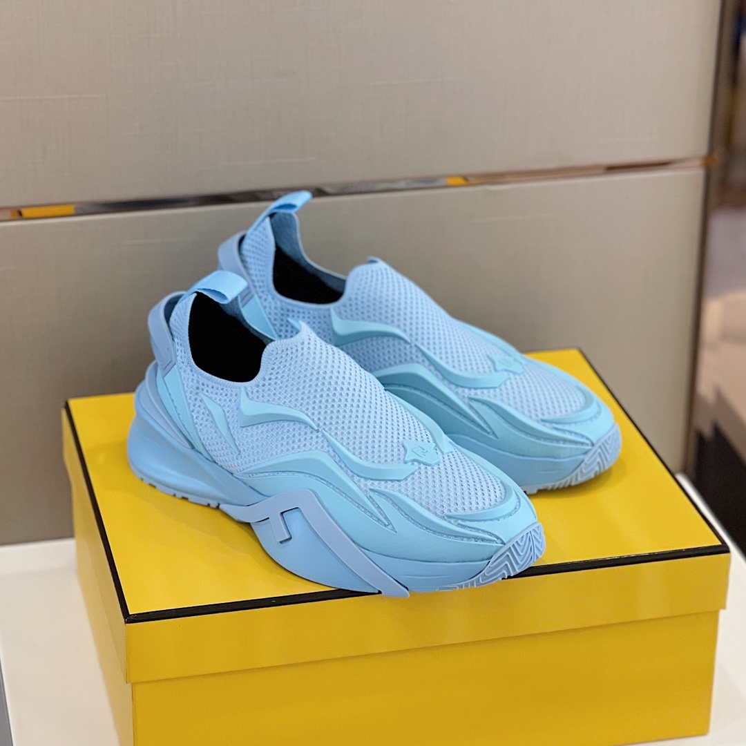 F**di FD Flow Running Sneakers Blue For Men