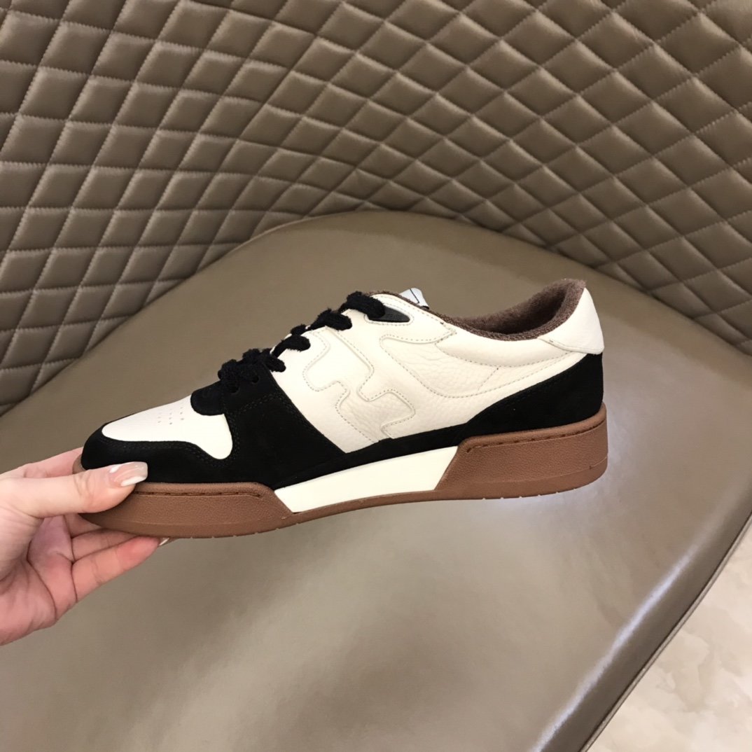 F**di FD Match Low Tops Sneakers Brown For Men 7E1493AHH2F1FZB