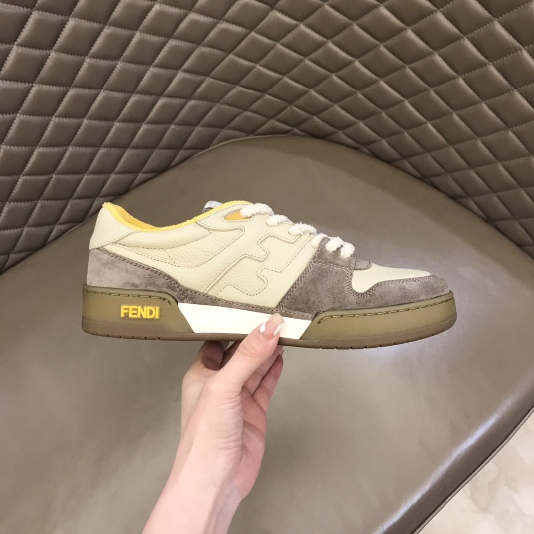 F**di FD Match Low Tops Sneakers Grey For Men 7E1493AHH2F1FHU