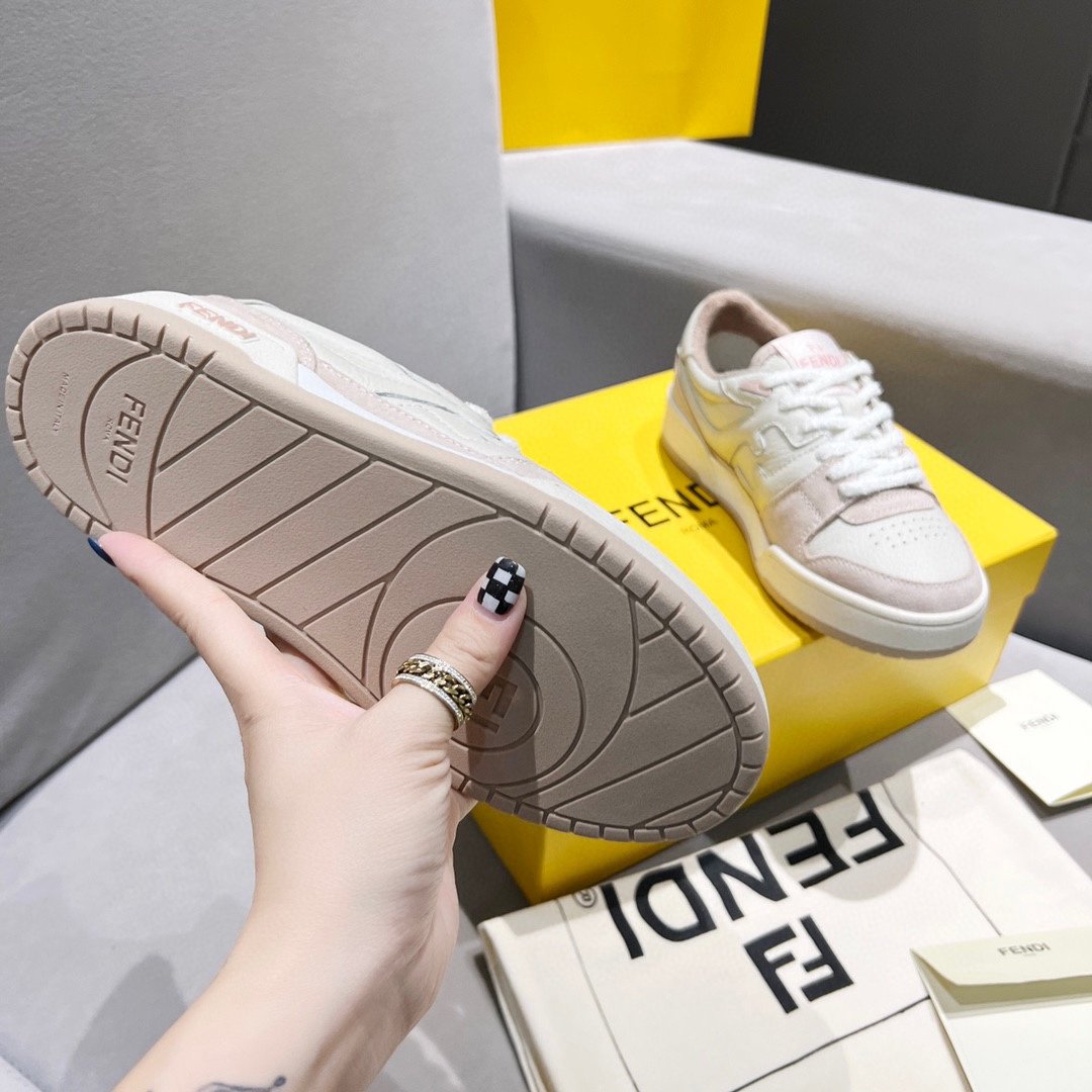 F**di FD Match Low Tops Sneakers Light Pink For Women 8E8252AHH2F1FHT