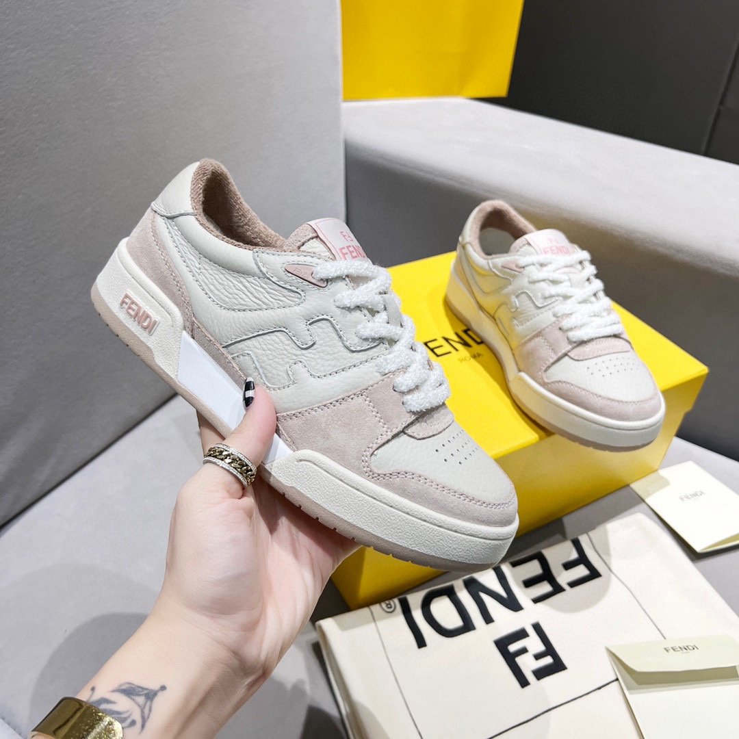 F**di FD Match Low Tops Sneakers Light Pink For Women 8E8252AHH2F1FHT