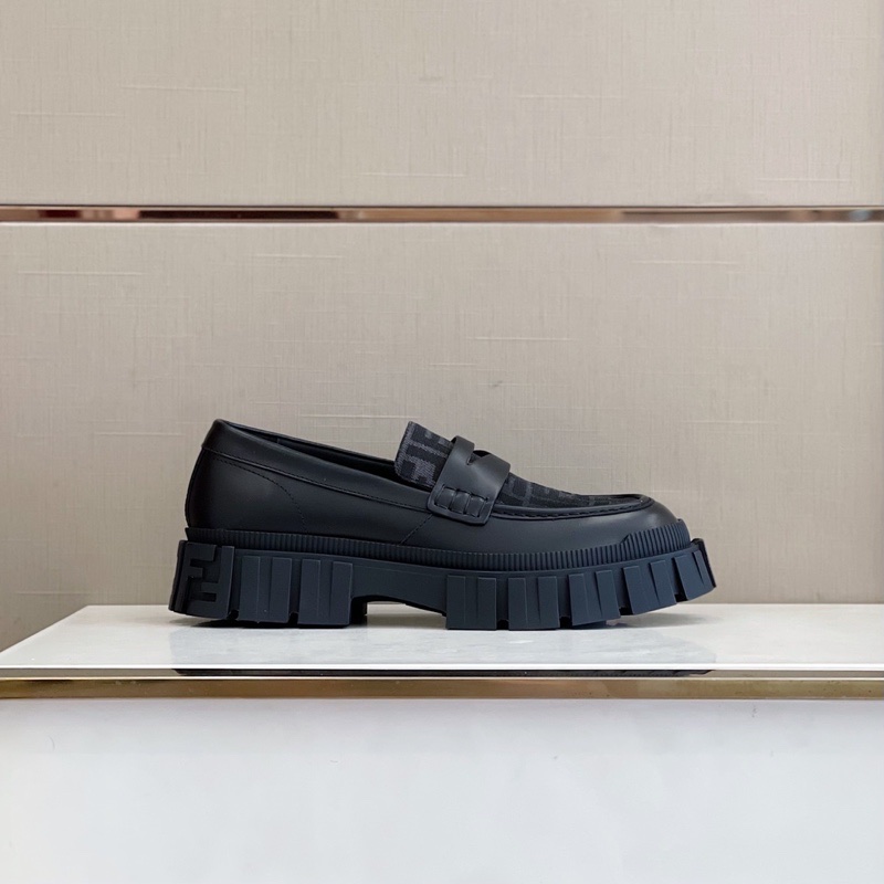F**di FD O’Lock Nubuck Loafers Black For Men