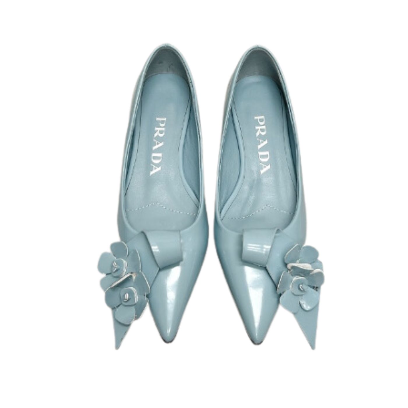 Pra*a Patent Pumps Jade Green For Women