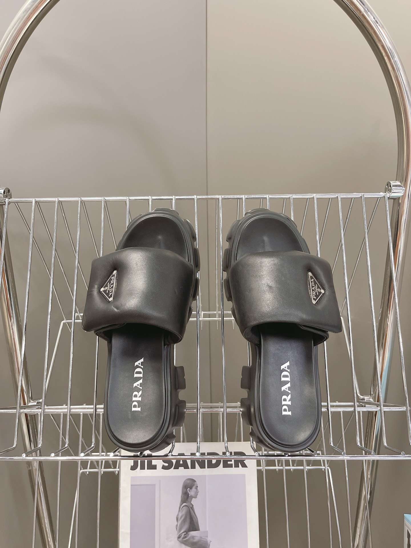 Pra*a Soft Padded Slides Black For Women