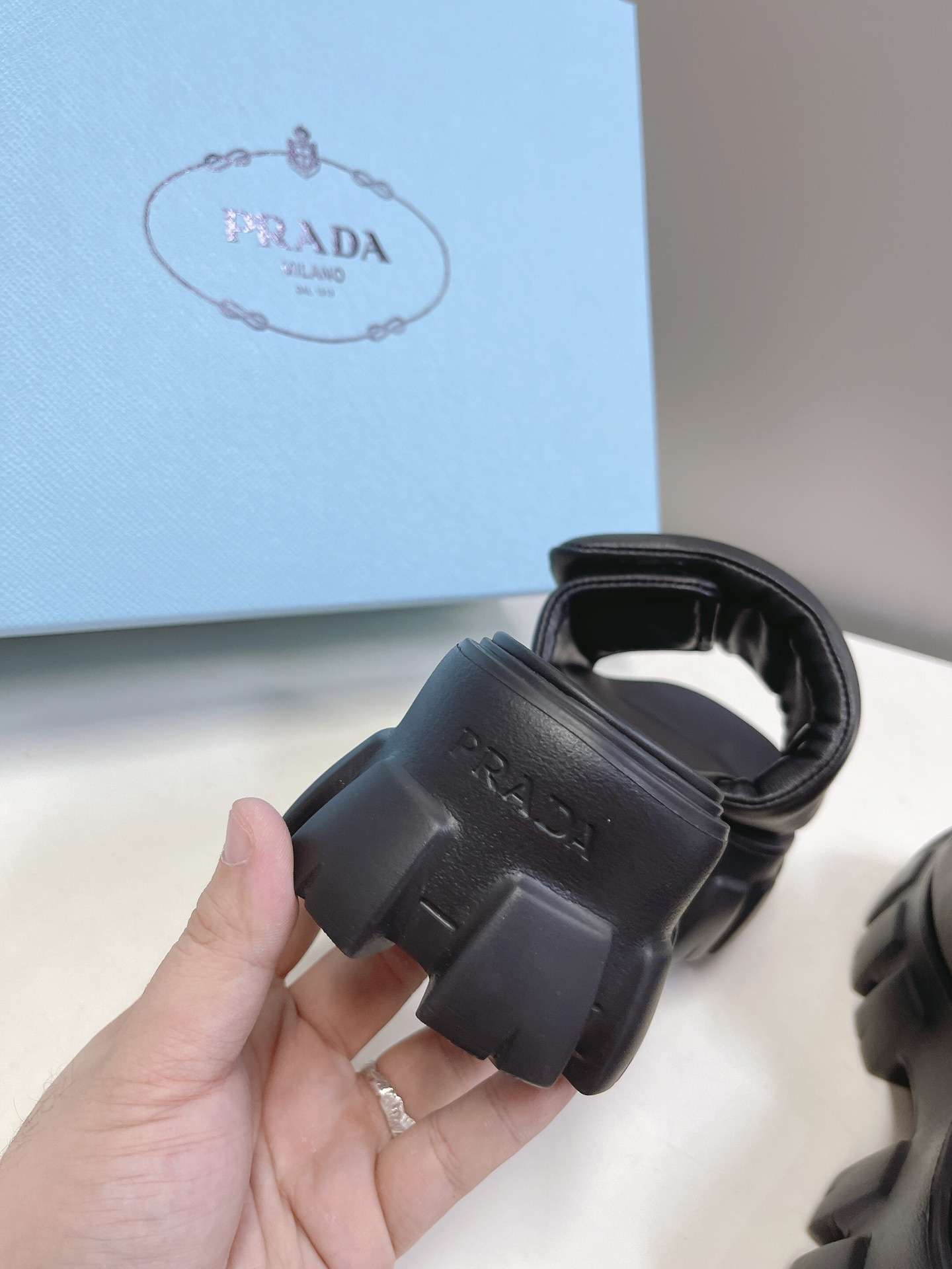 Pra*a Soft Padded Slides Black For Women