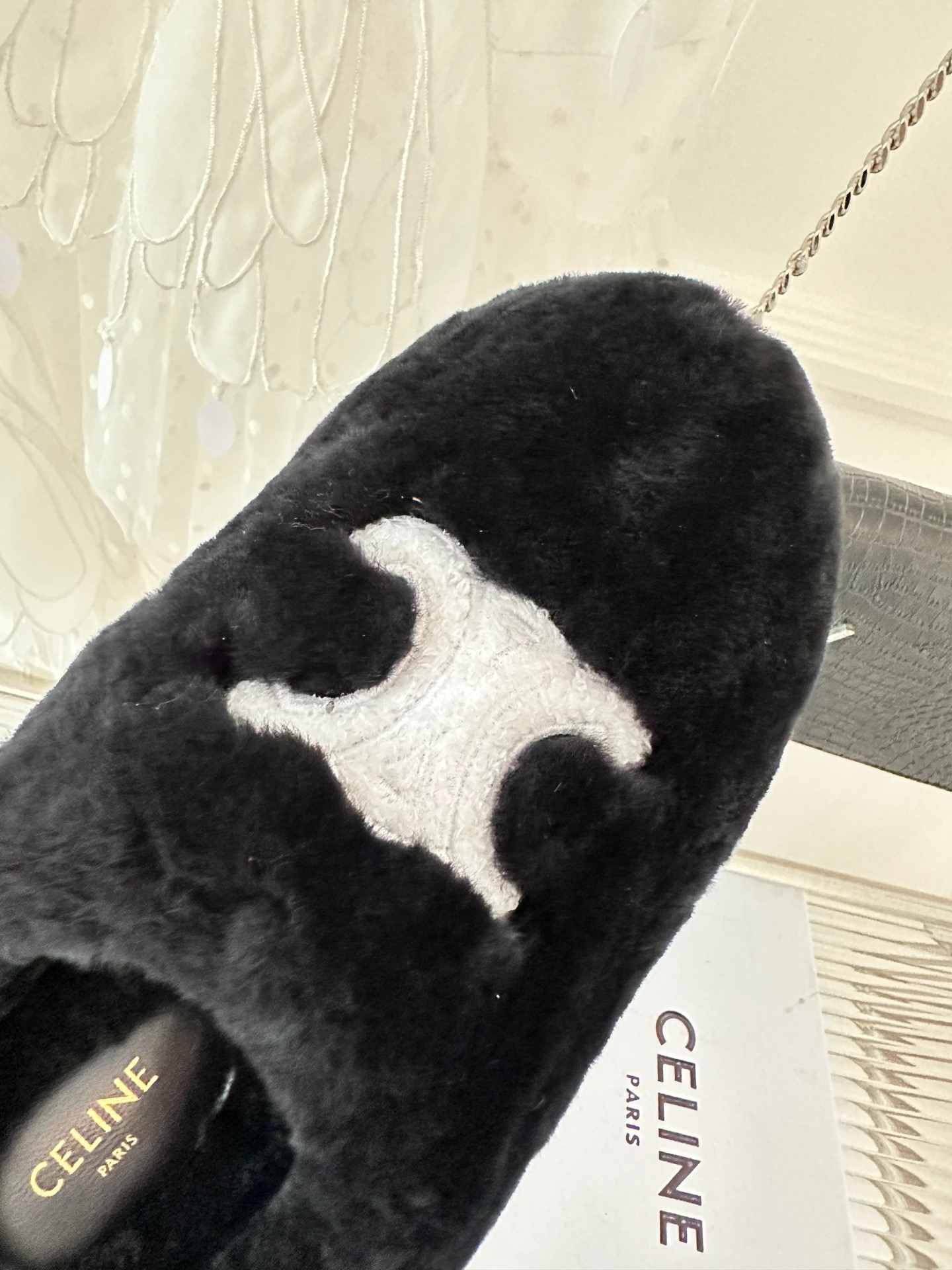 Ce1i*e Ce1i*e Fur Mule In Shearling Black For Women