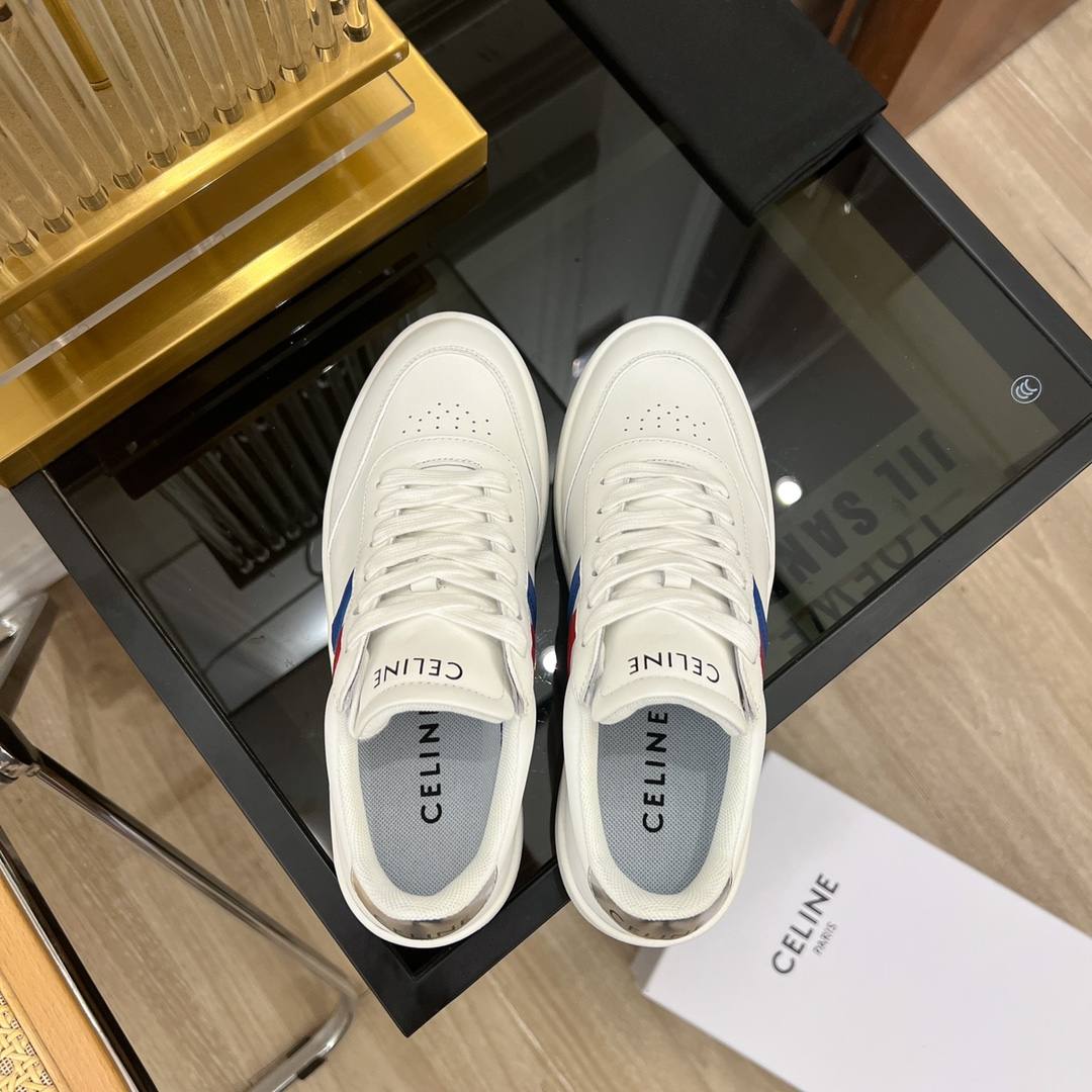 Ce1i*e Tennis Sneakers And Laminated White For Women 352133796C.01UT