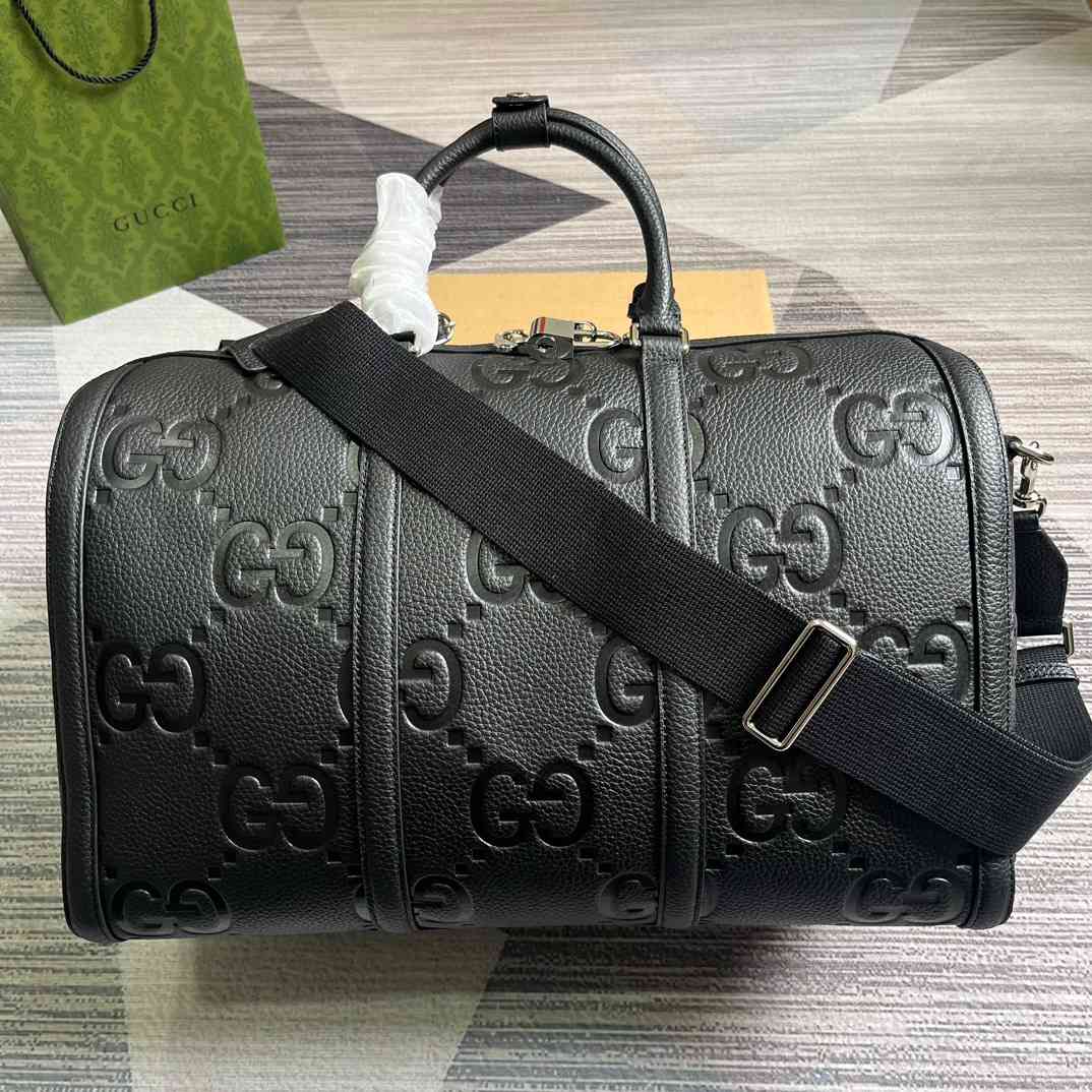 Gvc*1 Jumbo Gg Small Duffle Bag Black 17.7 in/45cm 725282 AABY7 1000