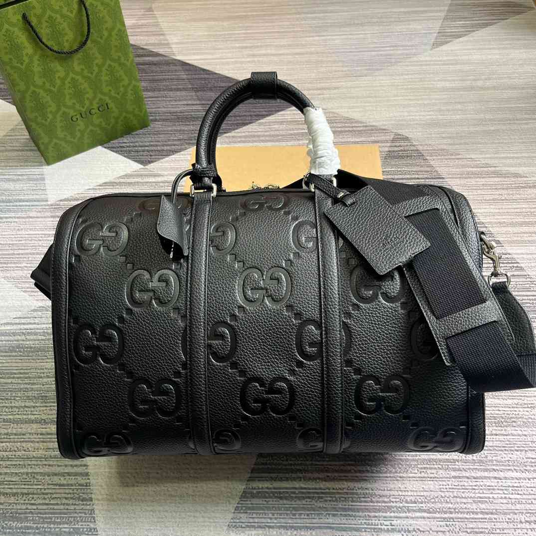 Gvc*1 Jumbo Gg Small Duffle Bag Black 17.7 in/45cm 725282 AABY7 1000