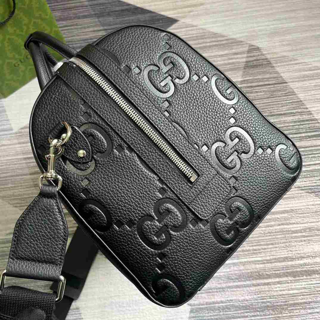 Gvc*1 Jumbo Gg Small Duffle Bag Black 17.7 in/45cm 725282 AABY7 1000